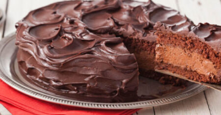 Mousse trufado de chocolate, perfeito para rechear bolos e doces, faça