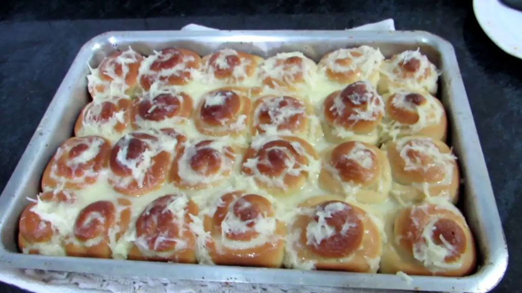 Pão doce com creme super fofinho