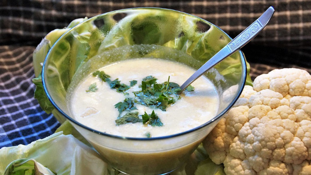 Sopa de creme de couve flor