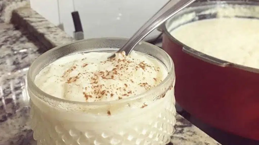 Arroz doce na panela de pressão