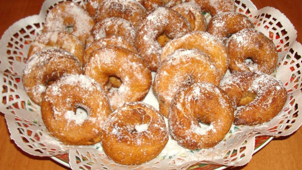 Rosquinhas de laranja frita