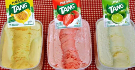 Sorvete super cremoso com tang, agora eu só faço sorvete assim
