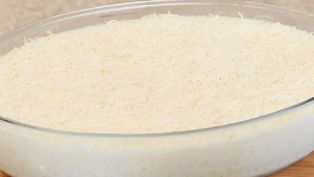 Creme cremoso de tapioca