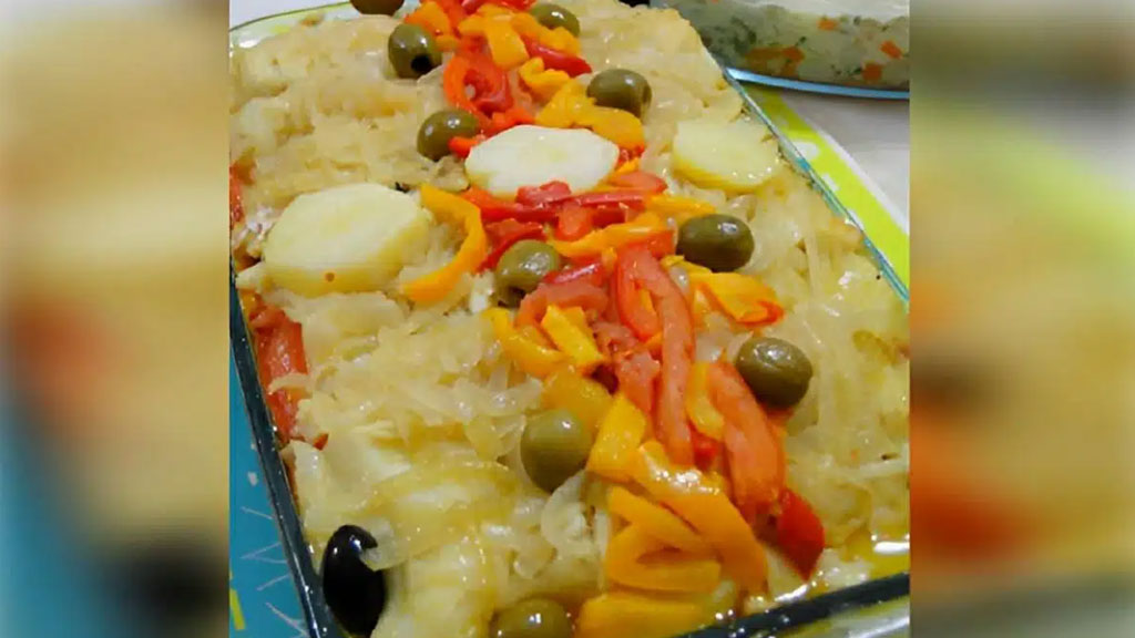 Bacalhau no forno super saboroso