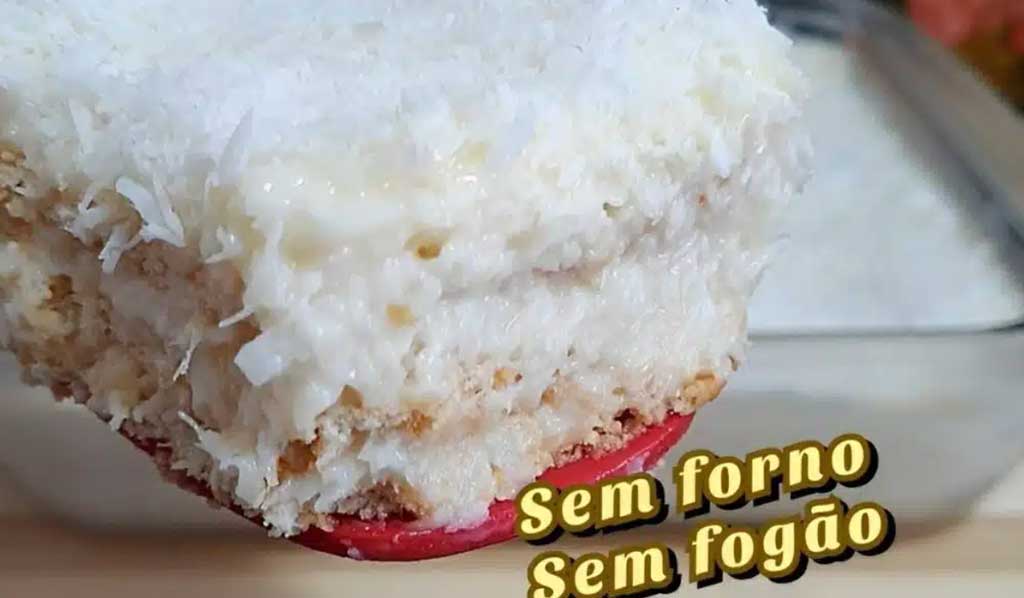 Pavê de coco sem forno