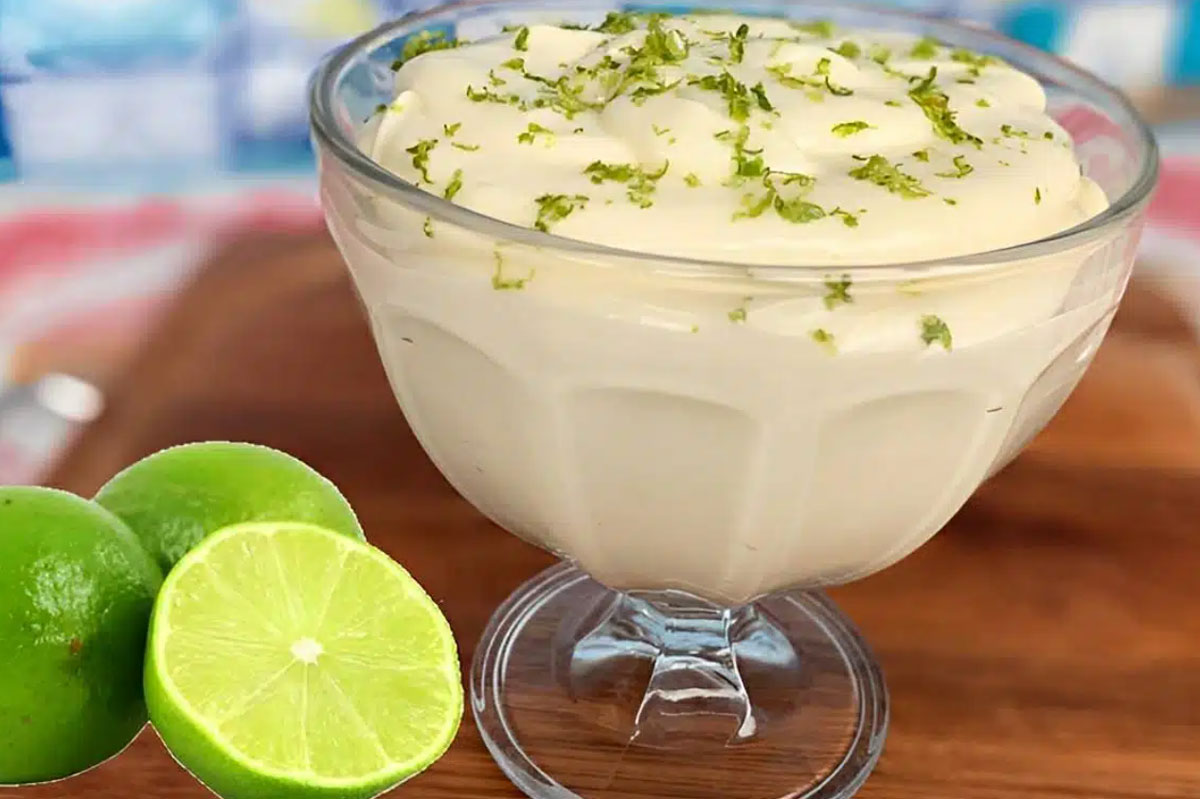 Gelado de limão com 3 ingredientes