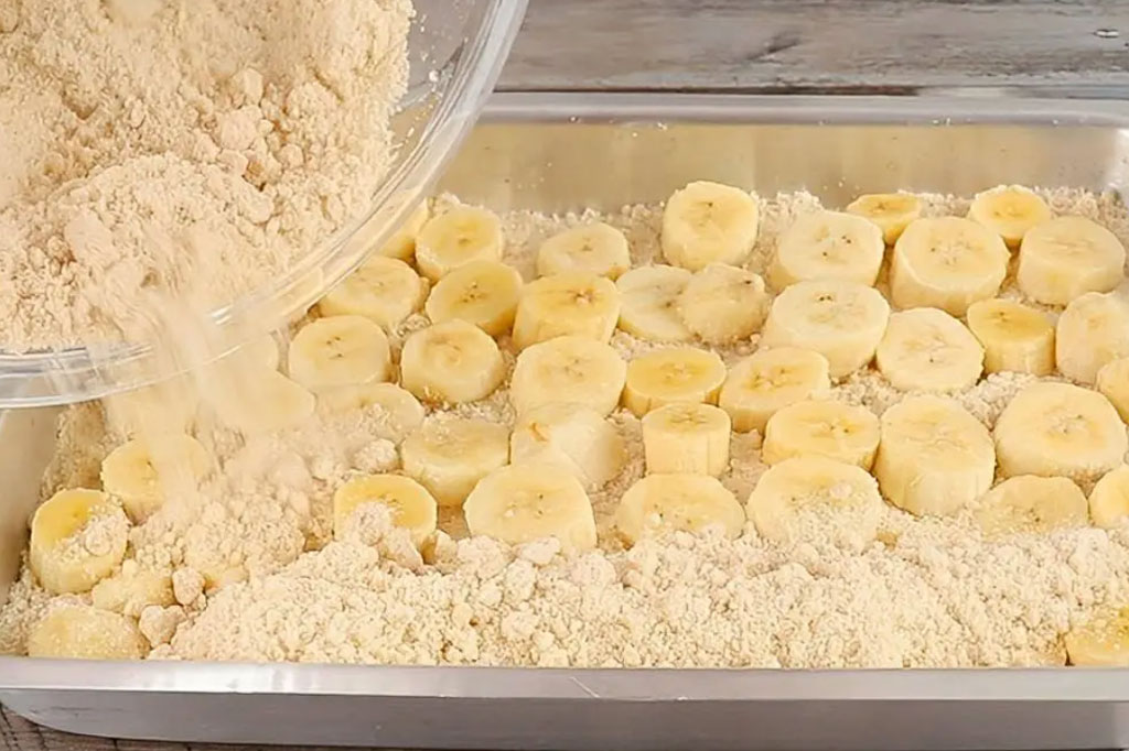 Torta de preguiçoso com banana