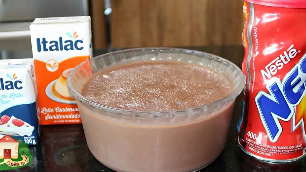 Mousse fácil de nescau