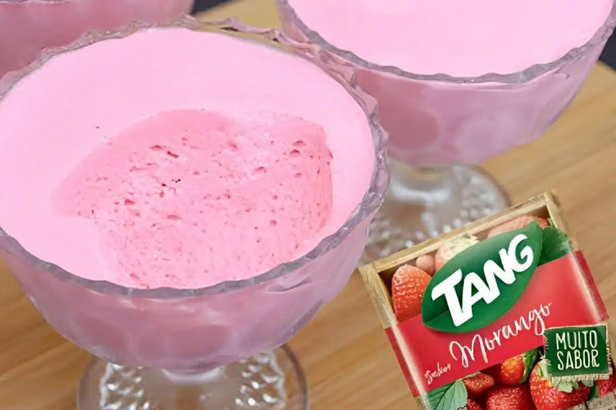 Mousse super cremoso de suco tang