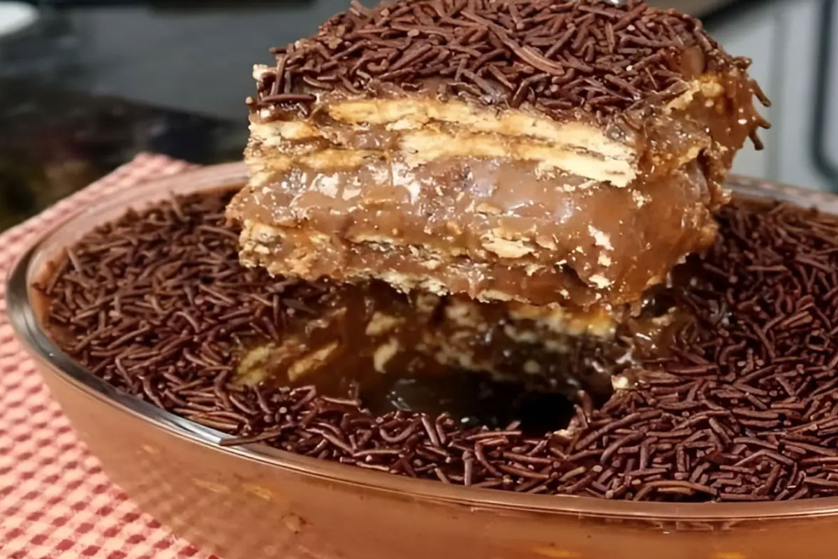 Pavê cremoso de brigadeiro