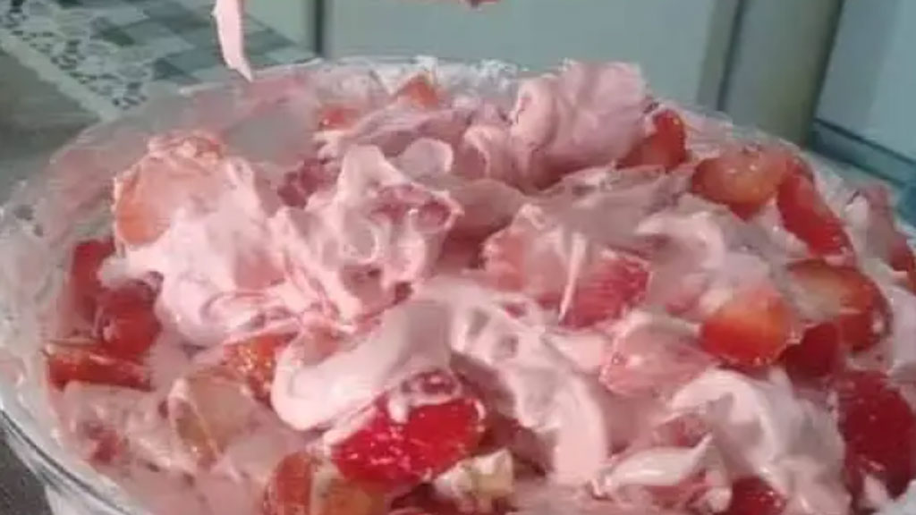 Recheio de gelatina de morango