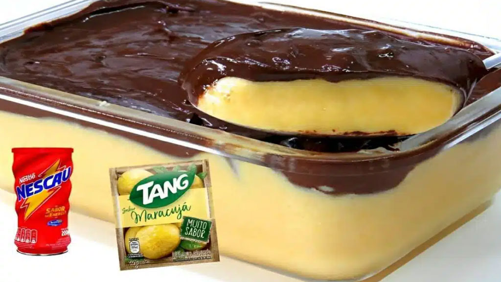 Sobremesa gelada com suco tang, faça essa delícia hoje