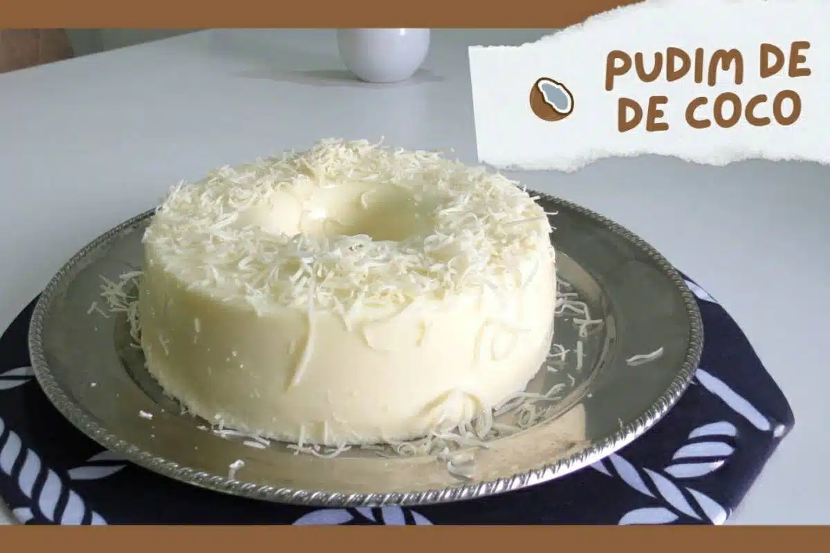 Pudim tropical de coco