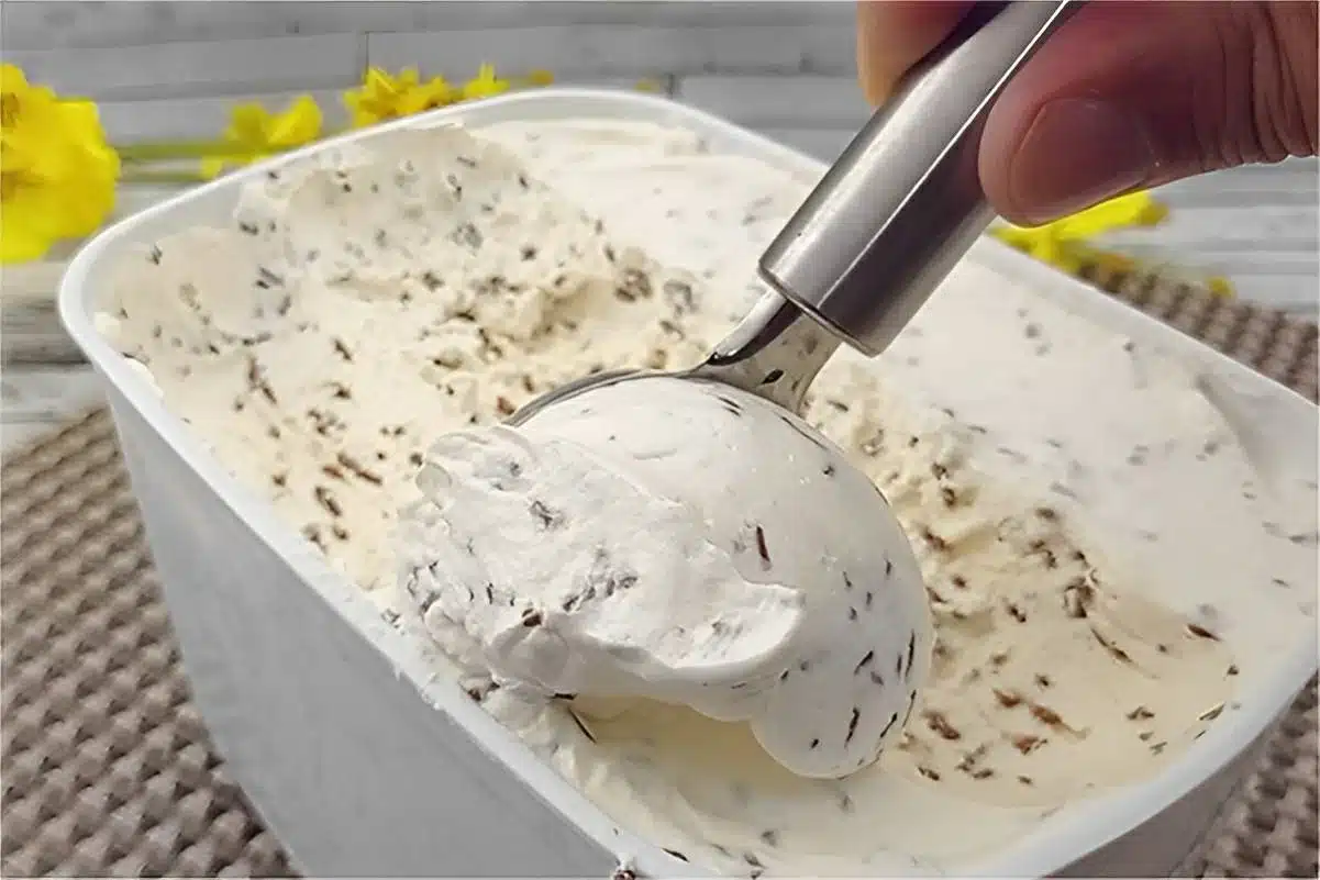sorvete de flocos fácil