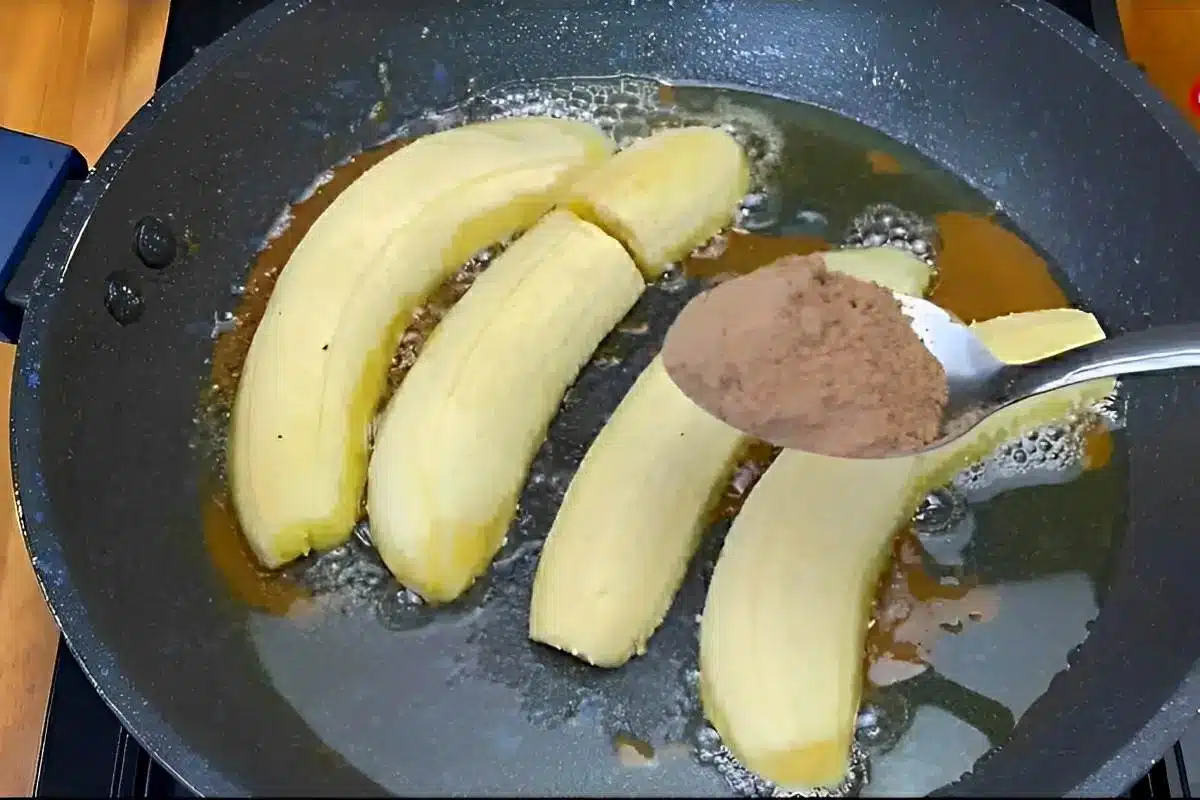 sobremesa de banana de frigideira