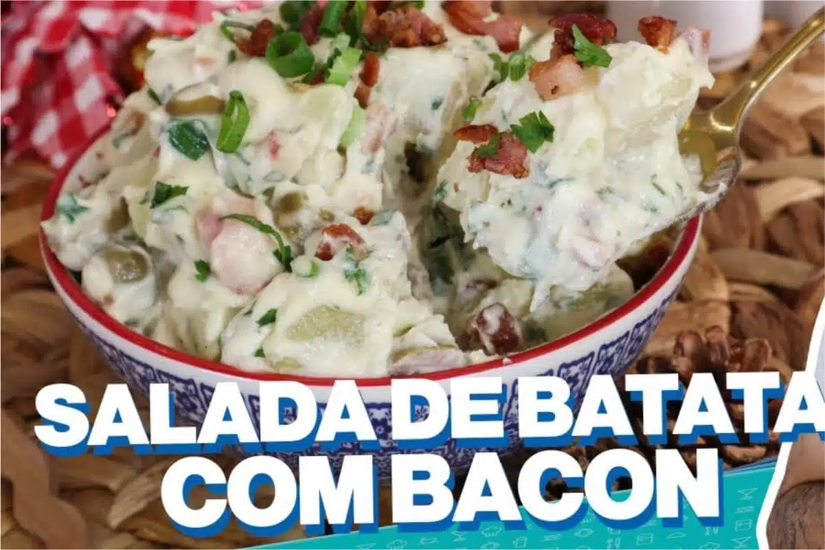 Salada de batata e bacon