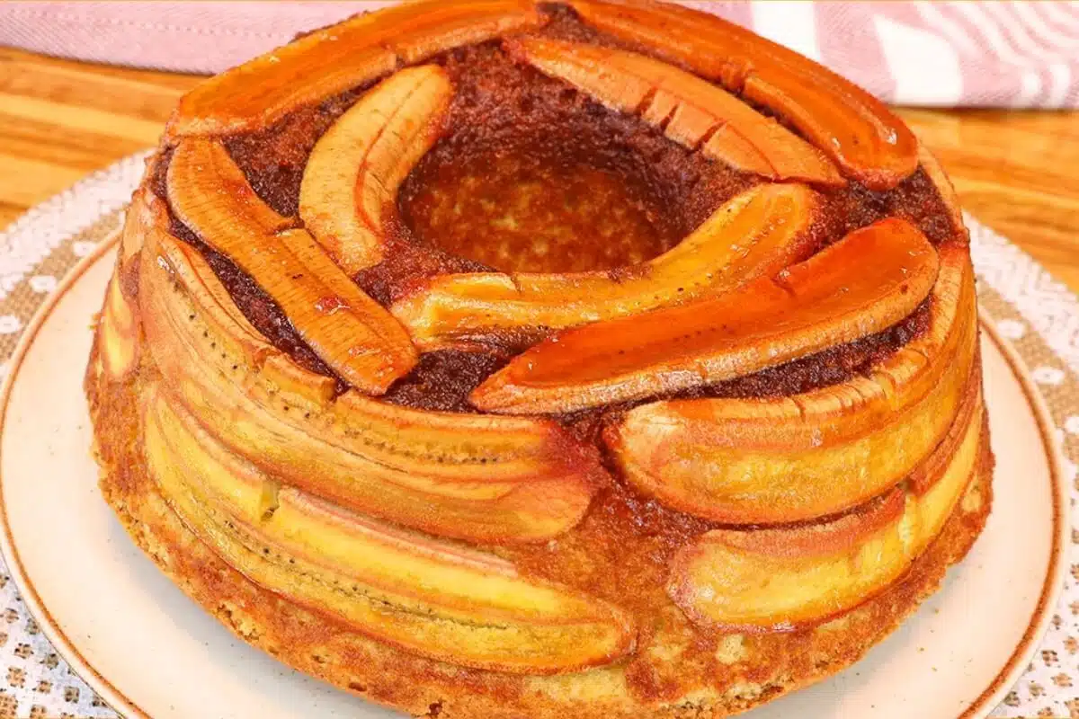 Bolo de banana caseiro