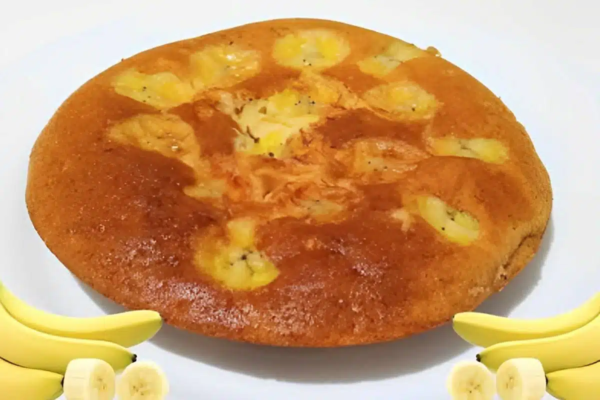 Bolo de aveia com banana