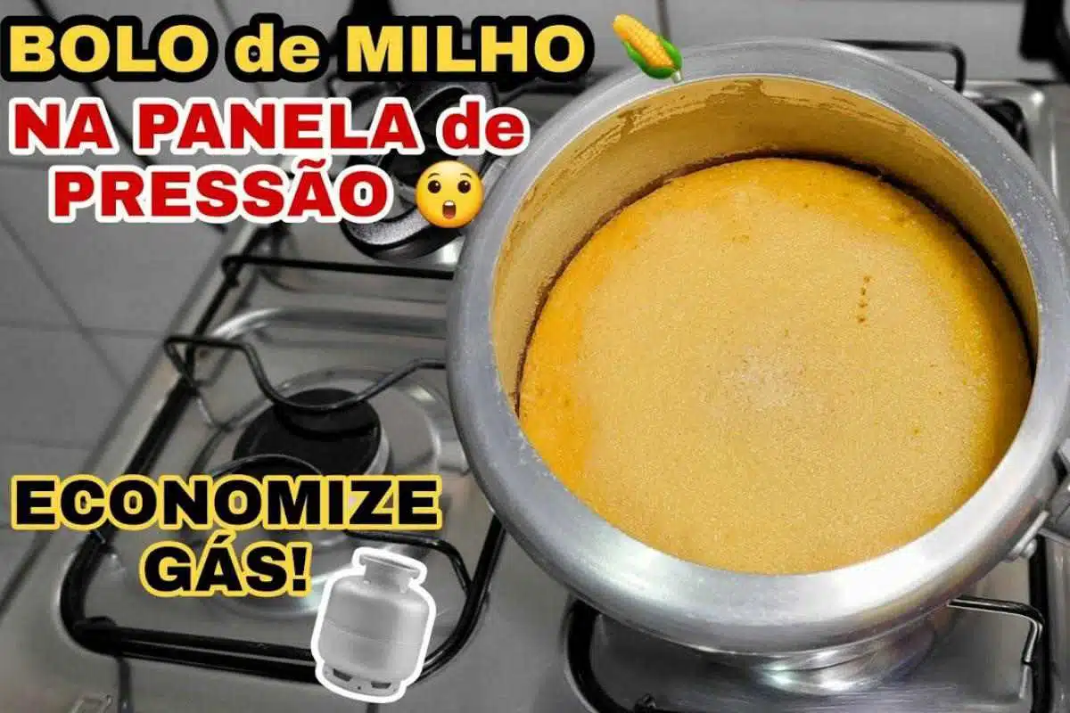 Bolo de milho na panela de pressão