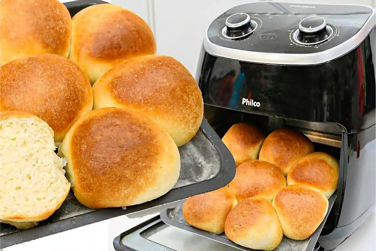 Pão caseiro na airfryer