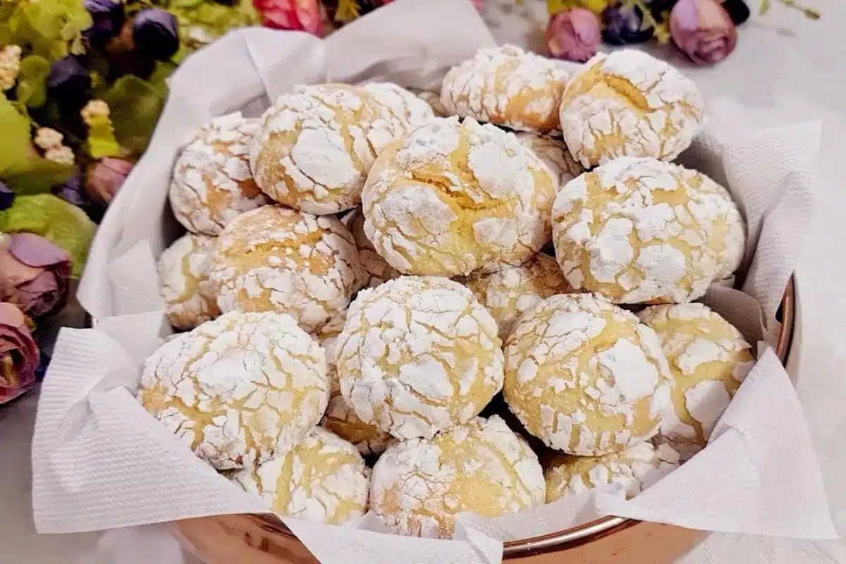 Biscoito de limão craquelado