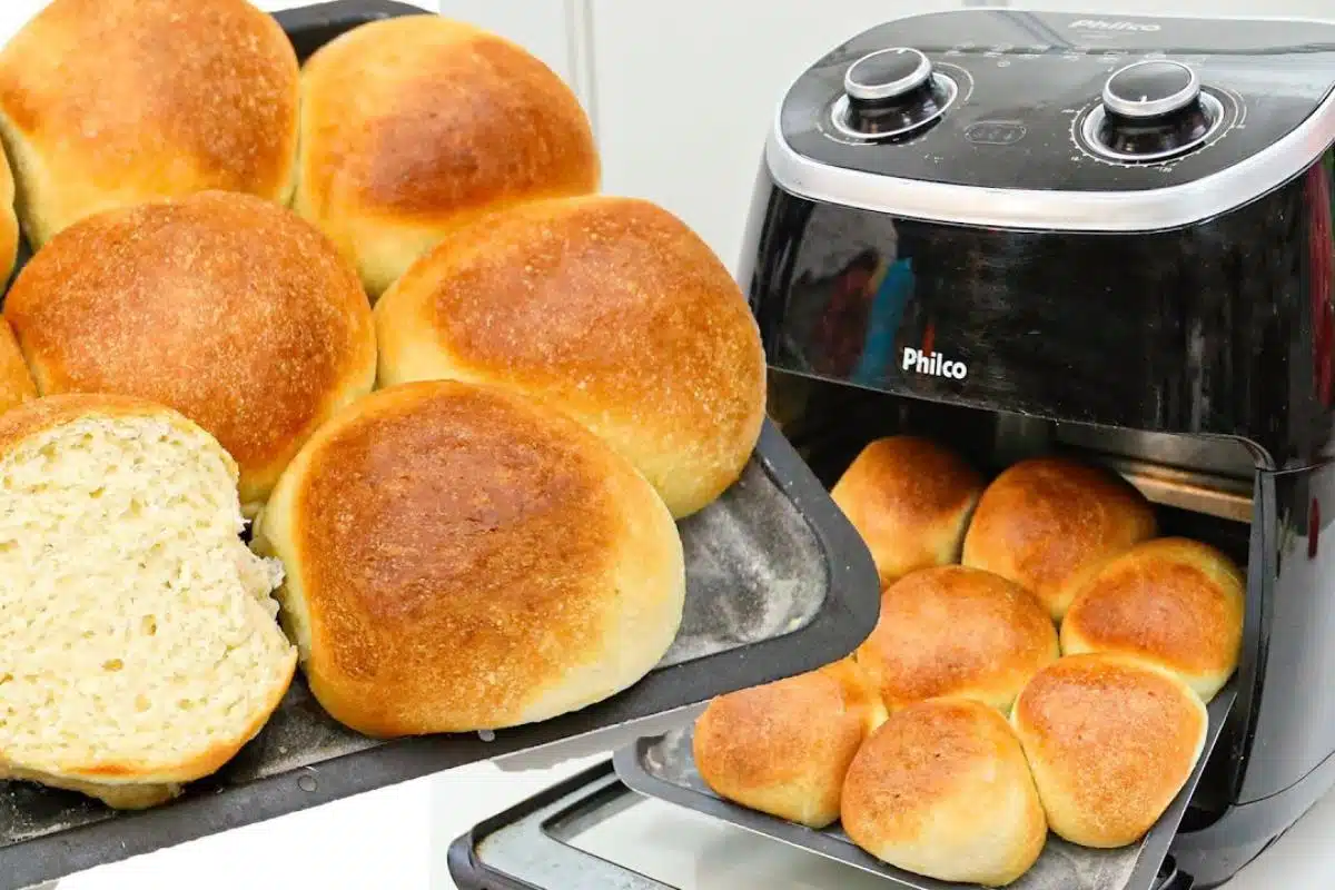 Pão caseiro na air fryer