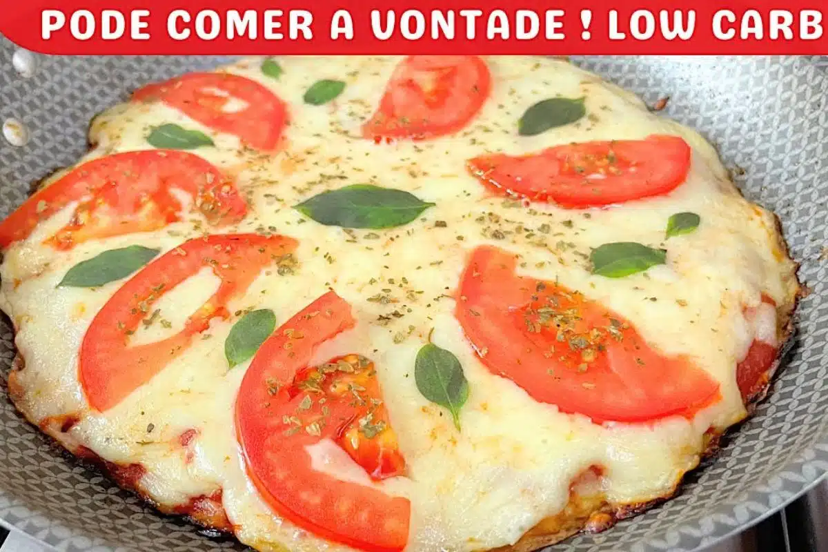 Pizza low carb na frigideira