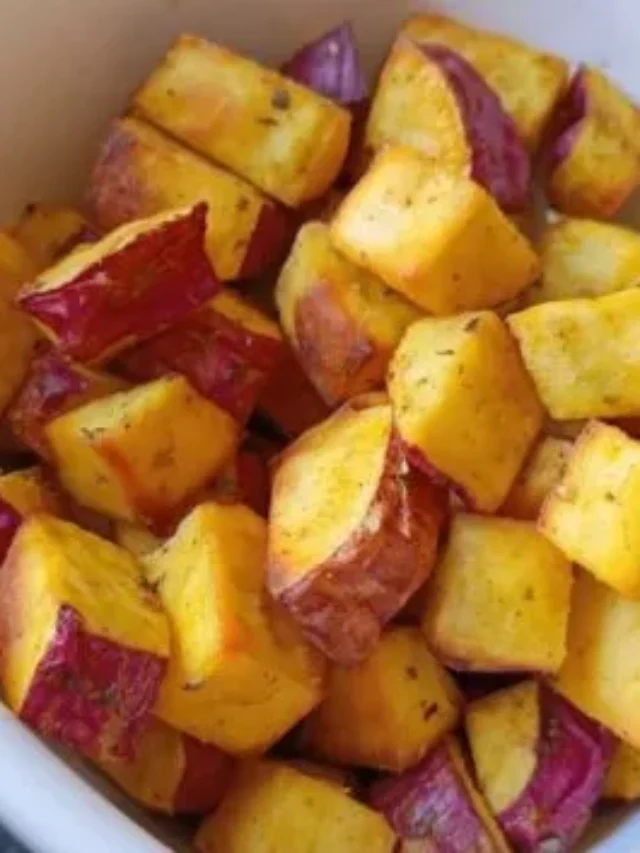 Batata doce crocante na air fryer