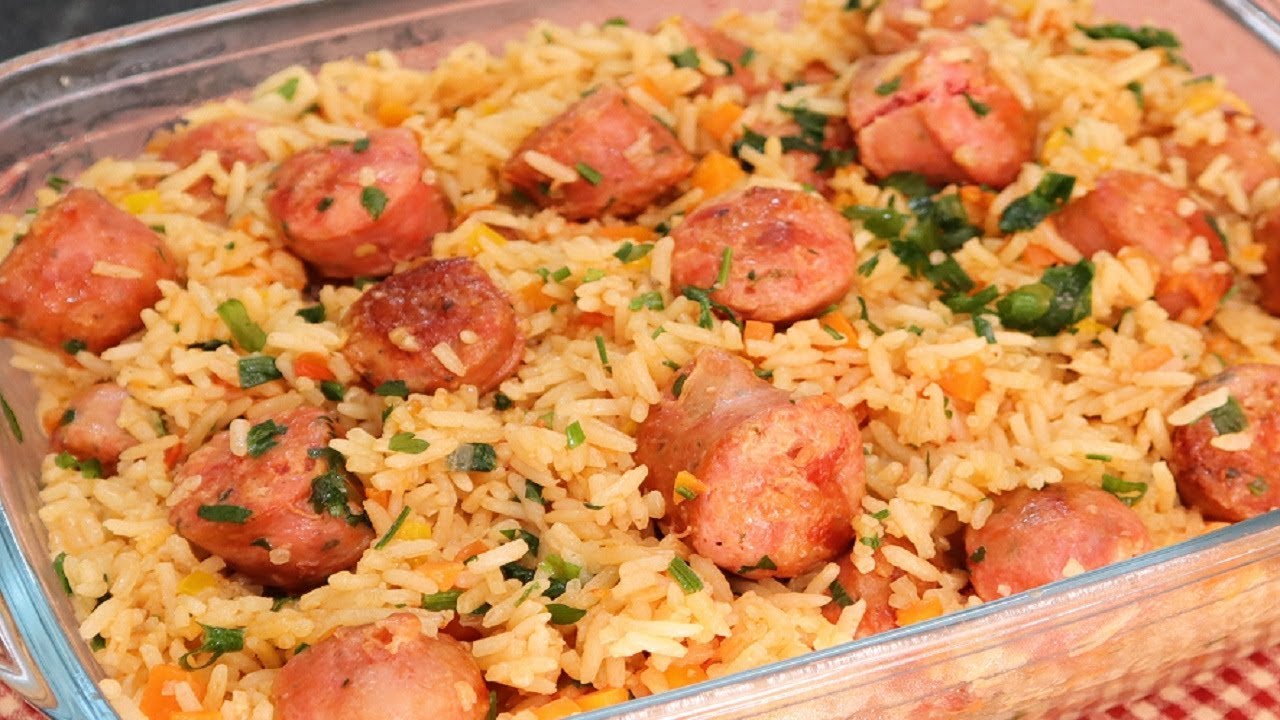 Arroz com linguiça toscana