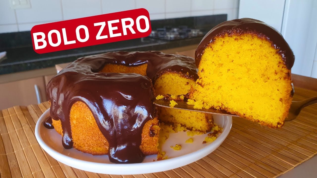 Bolo de cenoura zero açúcar