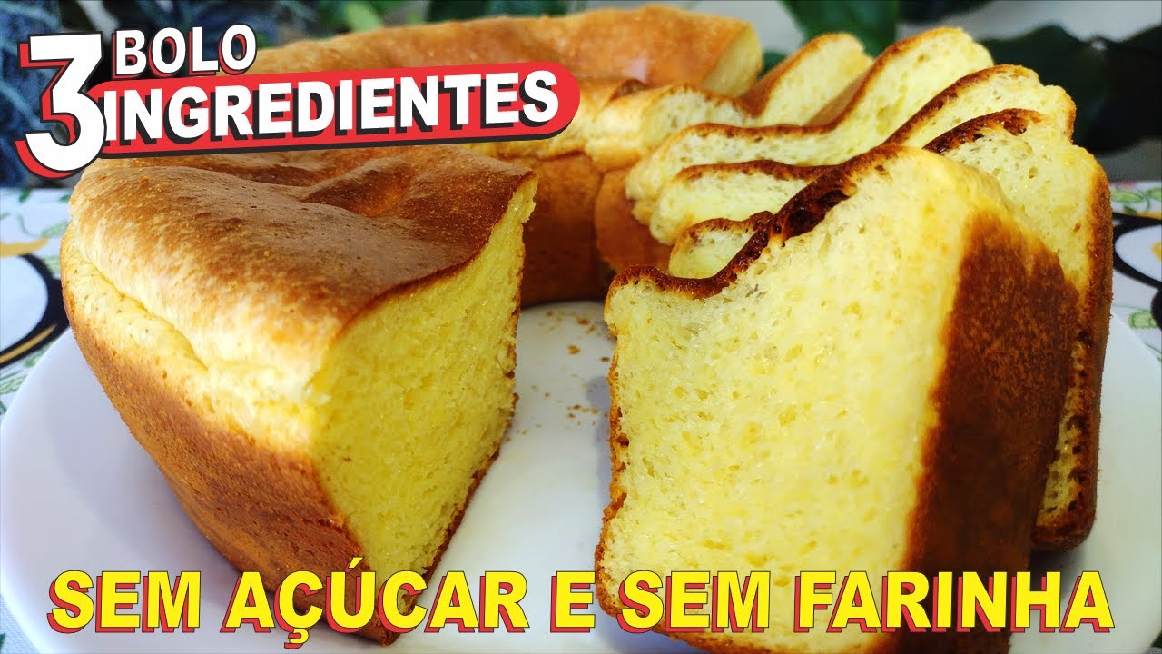 Bolo fofinho com 3 ingredientes