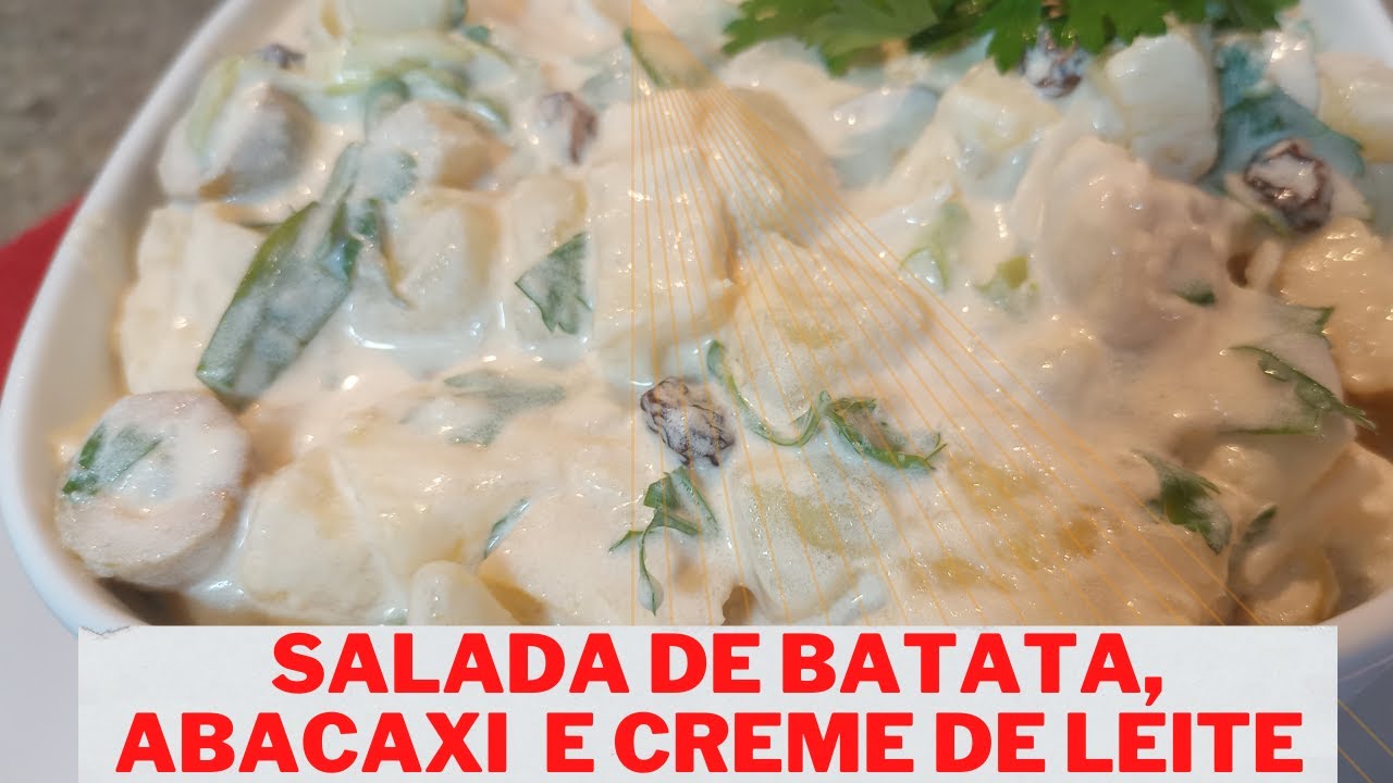 Salada de batata com abacaxi