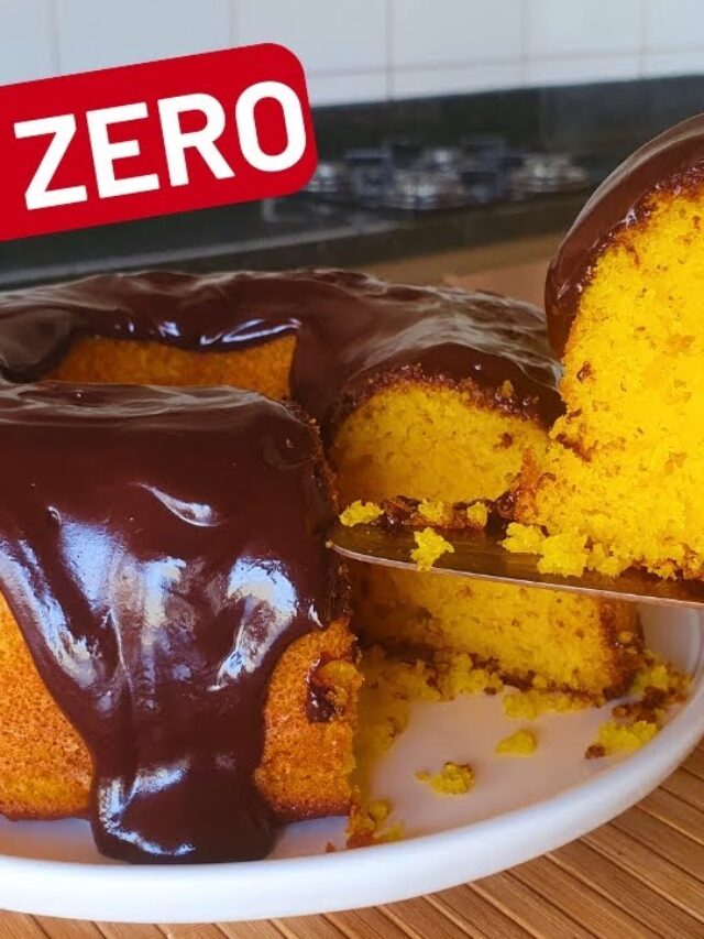 Bolo de cenoura zero açúcar